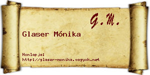 Glaser Mónika névjegykártya