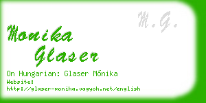 monika glaser business card