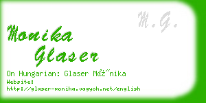 monika glaser business card